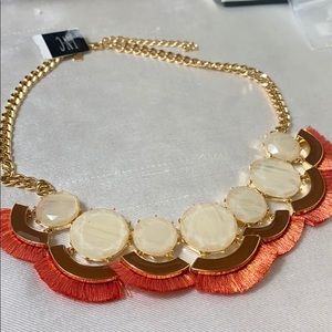 New INC glass and tassel necklace